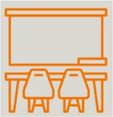 Illustration of desks in a classroom